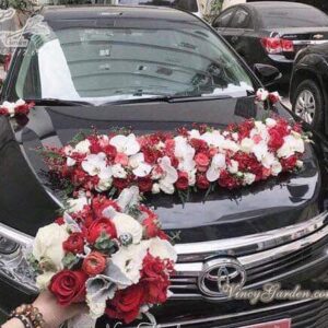 Trọn bộ hoa xe, hoa cô dâu chú rể_Ngày ngọt ngào HC08