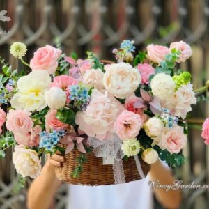 Giỏ mây hoa ngọt ngào_Giấc mơ có thật- GH08