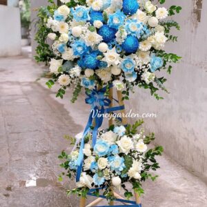 Cây hoa khai trương màu xanh, hoa chúc mừng đẳng cấp tại Hà Nội-HKT18