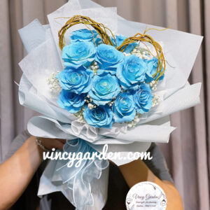 Bó hoa hồng xanh nhập khẩu cao cấp_BH23