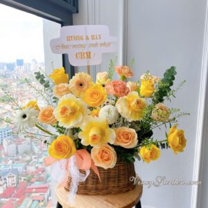 Giỏ hoa chúc mừng sinh nhật đẹp_GH11