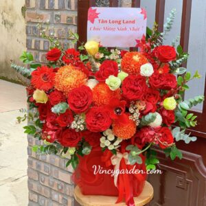 Lẵng hoa chúc mừng hoa khai trương đẹp_LH41