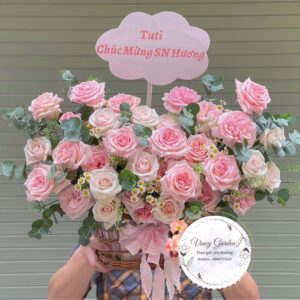 giỏ hoa hồng nhập khẩu ohara thơm ngọt ngào tình yêu_GHH11