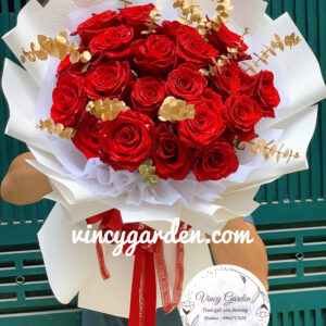 Bó hoa hồng đỏ ecuador nhập khẩu chúc mừng ngày sinh nhật bạn gái_HDN1
