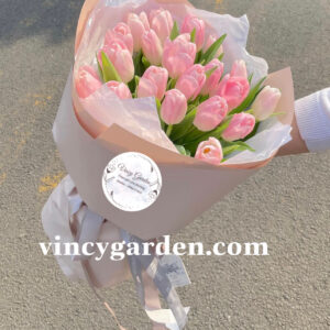Bó hoa tulip hồng phấn - món quà ngọt ngào tặng người yêu_BTL1