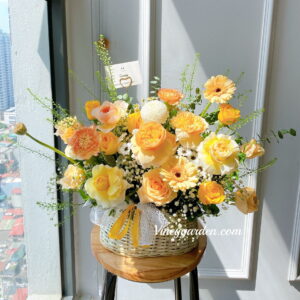 Giỏ hoa chúc mừng sinh nhật tại quận Cầu giấy _GH13