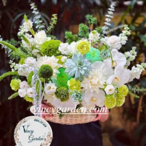 Giỏ mây chúc mừng khai trương tại Hà Nội_Hoa khai trương đẹp tại Cầu Giấy_GM10