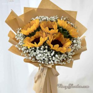 Bó hoa hướng dương 5 bông rực rỡ - BH07