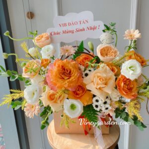 Túi hoa xinh xắn màu cam ấm áp_TH03