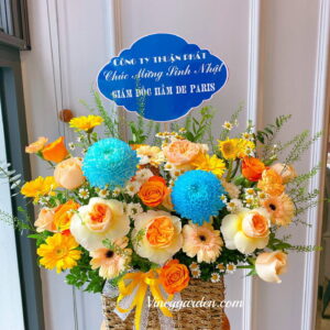 Lẵng hoa chúc mừng sinh nhật cao cấp_LH32