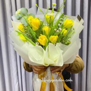Bó hoa tulip vàng rực rỡ _BH65