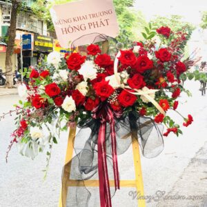 Kệ tranh chúc mừng màu đỏ ấn tượng_KT04