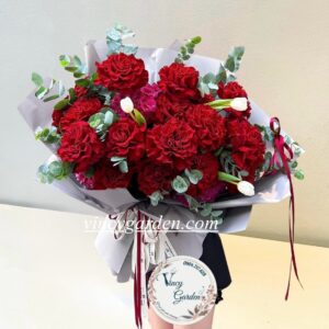 Bó hoa hồng đỏ heart ecuador xinh đẹp lộng lẫy_VC11