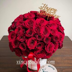 Hộp hoa hồng đỏ tình yêu tặng bạn gái đẹp nhất Hà Nội_VC6
