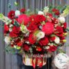 Lẵng hoa chúc mừng màu đỏ sang trọng , tinh tế_VC23